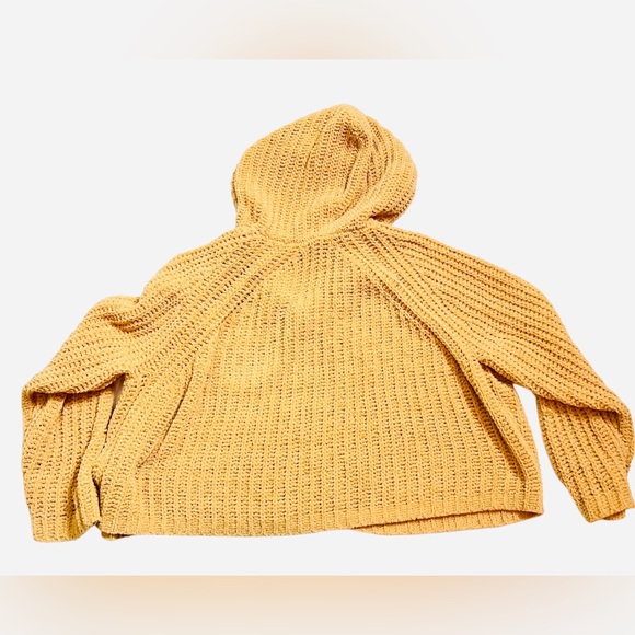 American Eagle Chenille Cropped Hooded Sweater Size M - Picture 6 of 7